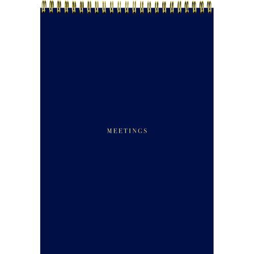 Meeting Notes Notepad B5 Wiro 50 Sheets Navy - Collins