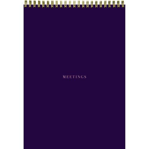 Meeting Notes Notepad B5 Wiro 50 Sheets Mulberry - Collins