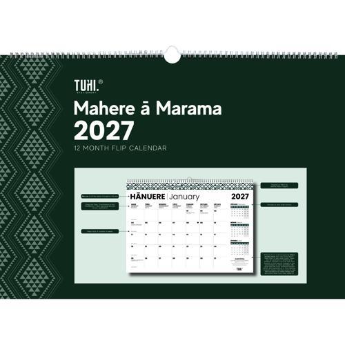 2027 A2 Maori One-Month-to-View Wall Calendar - Tuhi