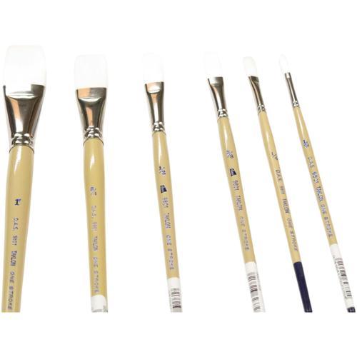 Flat Paint Brush 1/4in White Taklon S9801 - DAS