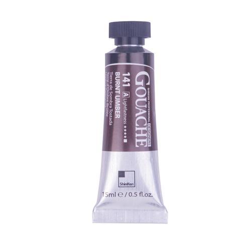 Professional Designer Gouache Paint Burnt Umber 141 15ml - ShinHan