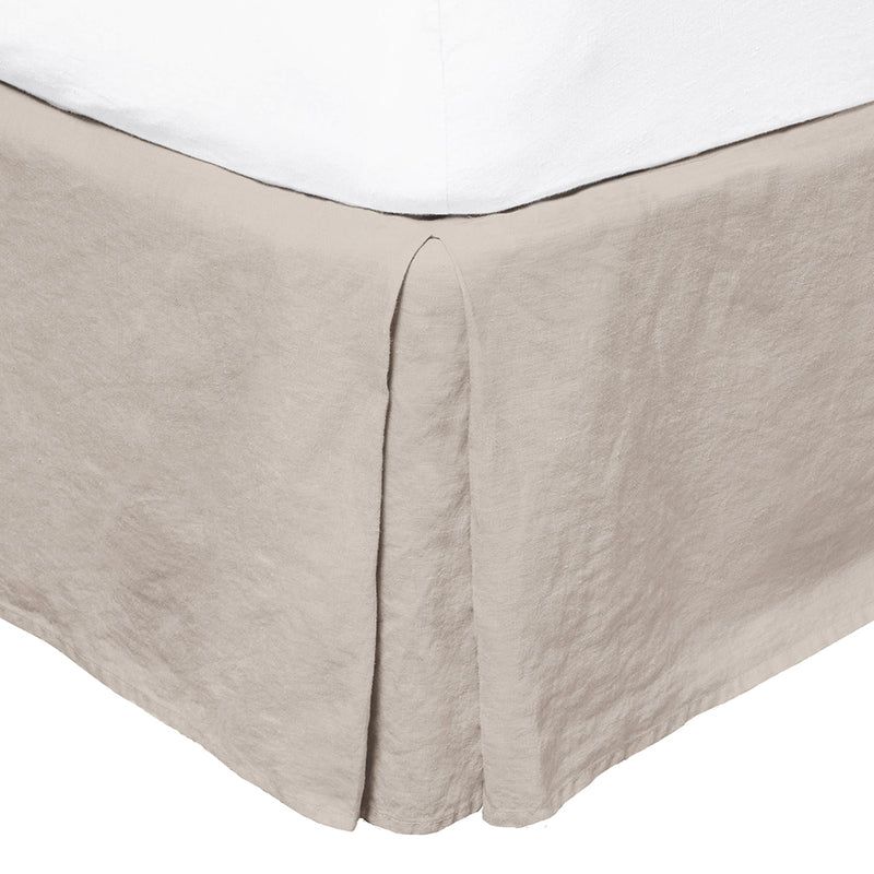 Queen Linen Valance Pebble