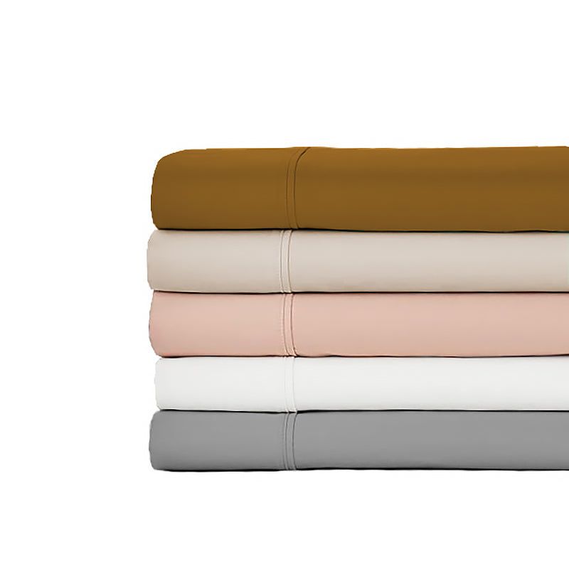 King Single Temple Organic Cotton Sheet Set in Ivory, soft, eco-friendly, GOTS certified, vintage-washed for extra comfort.