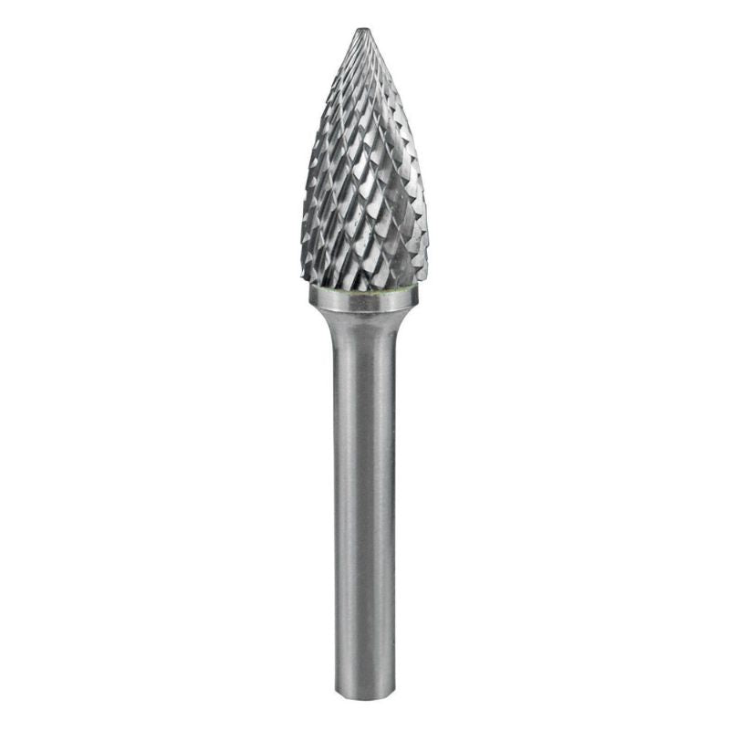 Holemaker Carbide Burr 3/8 x 3/4in features a tree pointed end for precision in engraving and carving tasks.