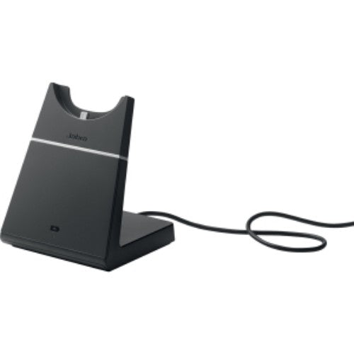 Jabra Evolve 75 Charging Stand for convenient, stylish headset storage and fast charging in any workspace.