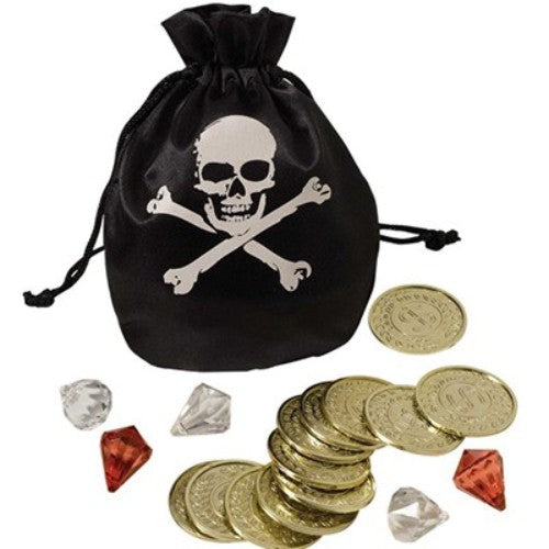 Pirate Coin & Pouch Set with Jewels