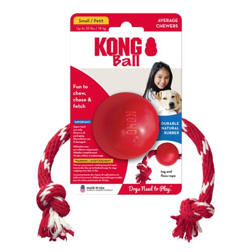Dog Toy - KONG Small Ball With Rope