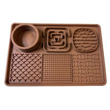 Dog - Slow Feeder Bento Mat Mocha 30x20cm