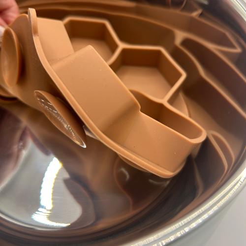 Dog - Slow Feeder Insert Mocha Hexagon 15cm