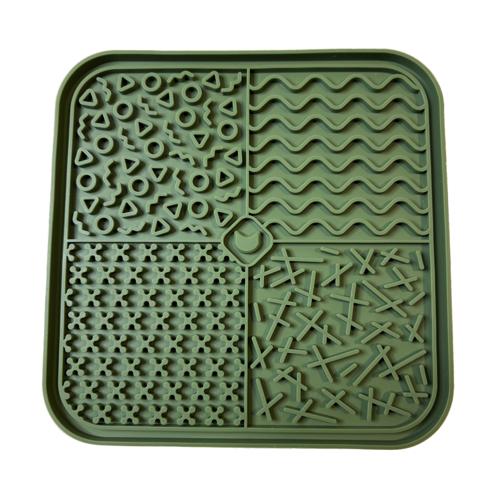 Cat - Slow Feeder Snack Mat Olive 20cm