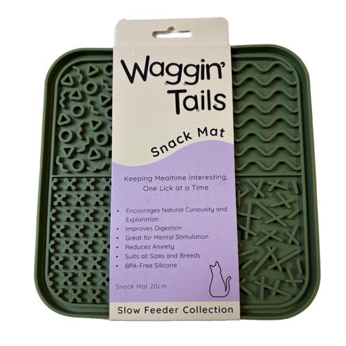 Cat - Slow Feeder Snack Mat Olive 20cm