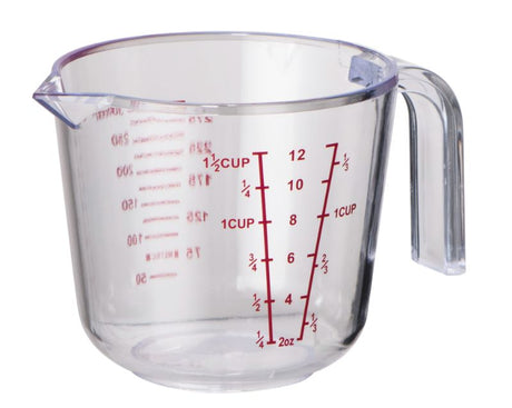 Clear Avanti 300ml Measuring Jug with ergonomic handle, precise measurements, and stable base for accurate pouring and mixing.