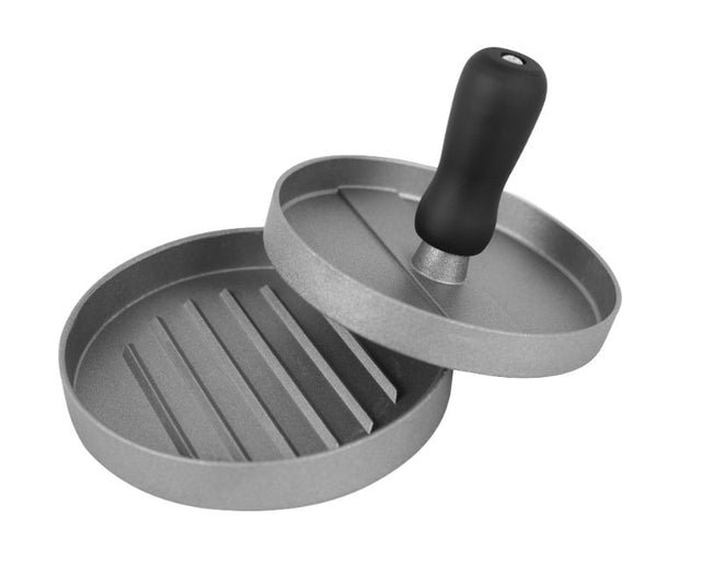 Avanti Single Burger Press shapes 11.5cm patties with a non-stick coating and soft touch handle for easy use.