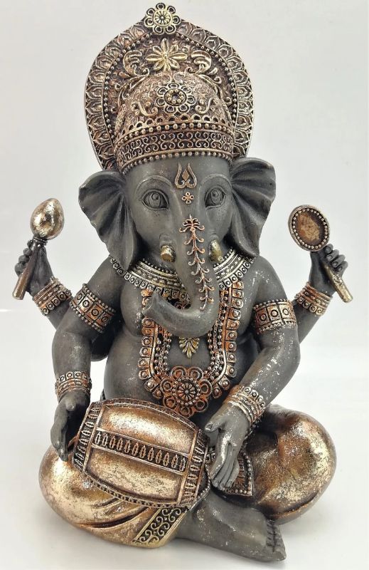 Ornament - Ganesh with Drum Figurine (16.5cm)