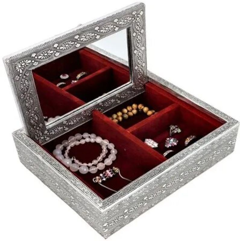Jewelry Box - Silver Rose (25cm)