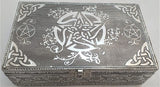 Jewelry Box - Silver Celtic Pentagram (18cm)