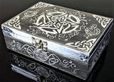 Jewelry Box - Silver Celtic Pentagram (18cm)