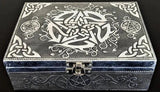 Jewelry Box - Silver Celtic Pentagram (18cm)