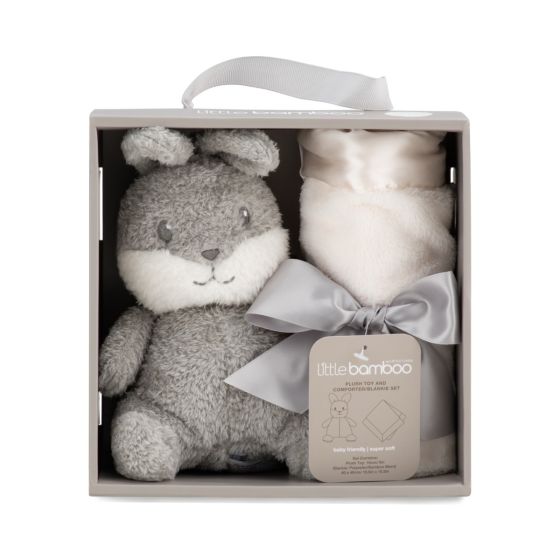 Little Bamboo Plush & Blankie Set - Natural - Little Bamboo