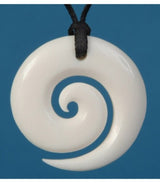 Pendant - Bone Koru  - Kiwiana