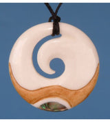 Pendant - Bone Koru  - Kiwiana