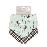 Bandana Bibs 2pk - Hot Air Balloons - All4Ella