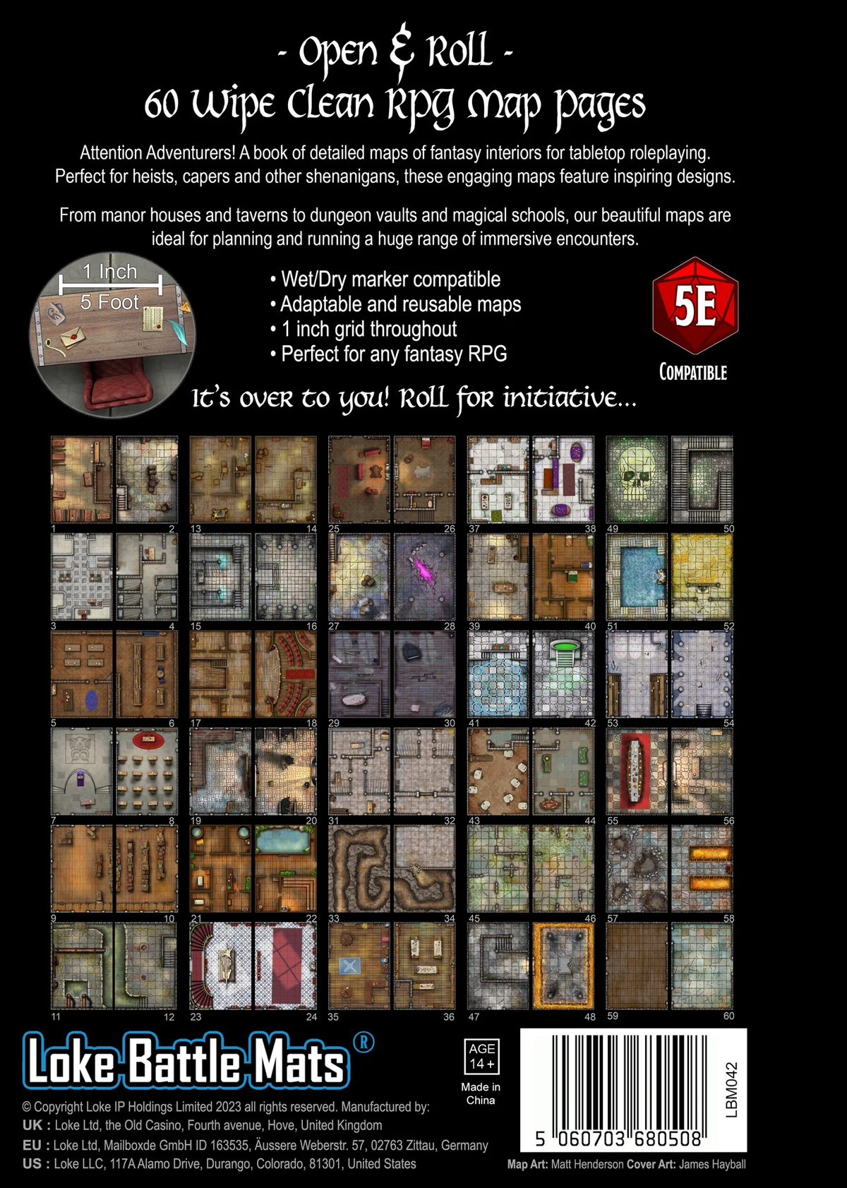 Big Book of Battle Mats Rooms Vaults Chambers - RPG Map Pack