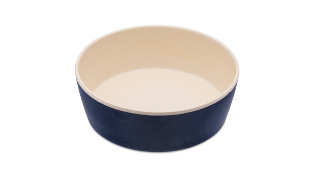 Beco Dog Bowl in Midnight Blue, eco-friendly and stylish, made from bamboo powder and cornstarch, perfect for small dogs.