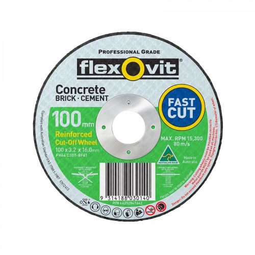 Flexovit Masonry Cut Off Disc - 100 x 3.2 x 16mm (Each)