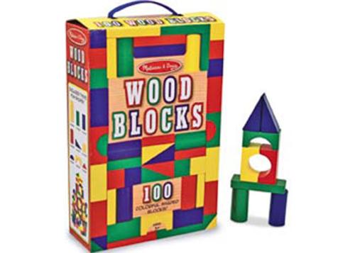 Melissa & Doug - 100 Wood Block Set