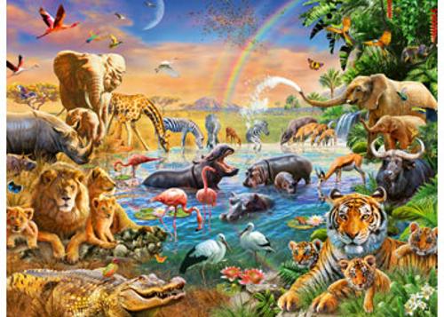 Ravensburger Savannah Jungle Waterhole Puzzle 100 Pieces