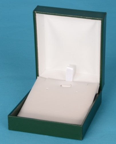 Pendant Box - Green Leatherette