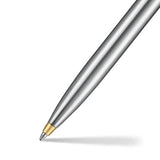 SHEAFFER SENTINEL BRUSHED CHROME/GOLD TRIM BALLPOINT PEN