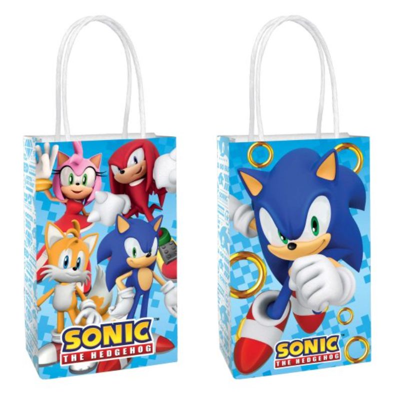 Sonic the Hedgehog Paper Kraft Bags - Pack of 8