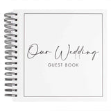 Contemporary Wedding Black & White Wedding Guest Book