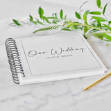 Contemporary Wedding Black & White Wedding Guest Book