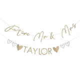 Engagement Customisable Surname Mr & Mrs Bunting Decoration