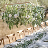 Sage Wedding Wooden Foliage Hanging Grid