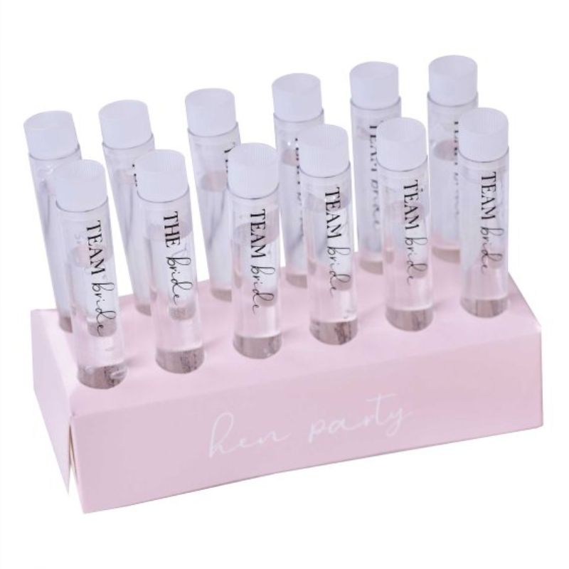 Future Mrs Team Bride Hen Party Shots with Tray - Pack of 12