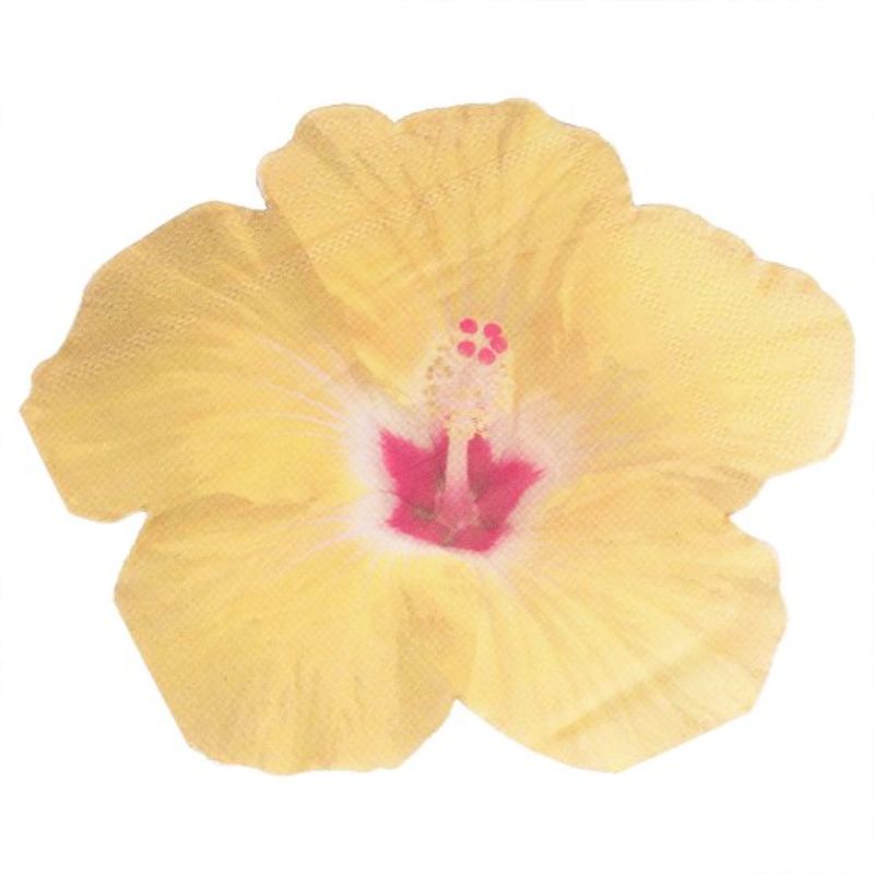 Tiki Tropics Hawaiian Tiki Tropical Flower Paper Party Napkins - Pack of 16