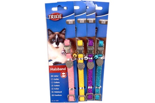 Sparkling glitter cat collar in assorted colors, perfect for adding flair to your feline's style.