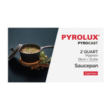 Cast iron 19cm Pyrolux saucepan with lid, perfect for sauces and stews, suitable for all cooktops, including induction.