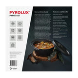 PYROLUX Pyrocast Camp Oven 25cm/3.5L - durable cast iron cookware for even outdoor cooking and heat retention. Ideal for camping.