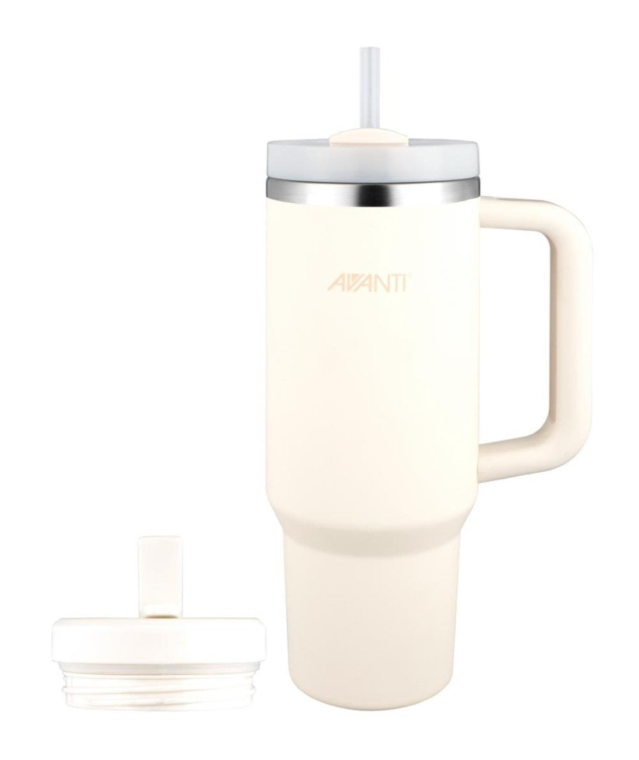 Insulated Tumbler - AVANTI HydroQuench w Two Lids 1L (Sand Dune)