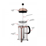 Elegant AVANTI Domo Coffee Plunger (800ml) in antique style, perfect for brewing rich, flavorful coffee.