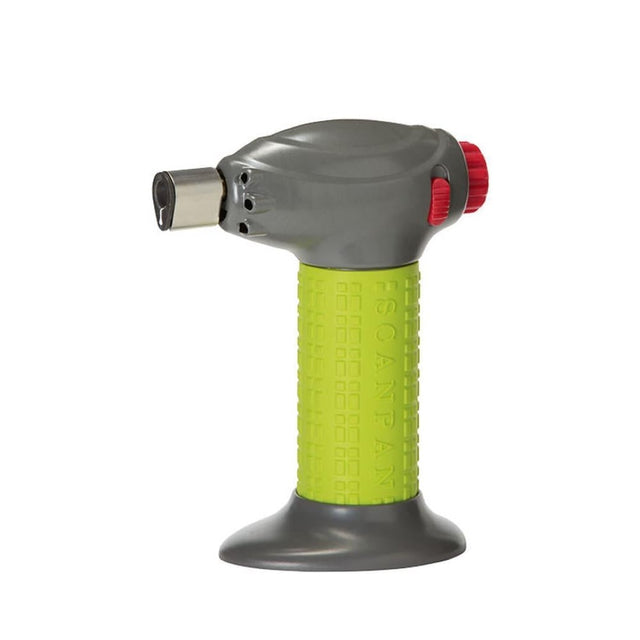 Green SCANPAN Chef's Torch for culinary creativity; ideal for crèmek brûlées, with a temperature range of 500-1300°C.