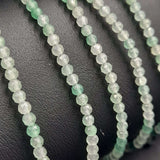 Set of 3 star cut faceted green aventurine bracelets, featuring 3mm diameter and adjustable strings for a perfect fit.