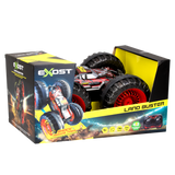 Large-sized SILVERLIT EXOST LAND BUSTER RC car with EPP tires, anti-shock suspension, and 180-degree stunt capabilities.