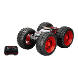 Large-sized SILVERLIT EXOST LAND BUSTER RC car with EPP tires, anti-shock suspension, and 180-degree stunt capabilities.