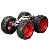 Large remote control car with EPP tires, anti-shock suspension, and 180-degree flipping stunts, perfect for outdoor adventures.